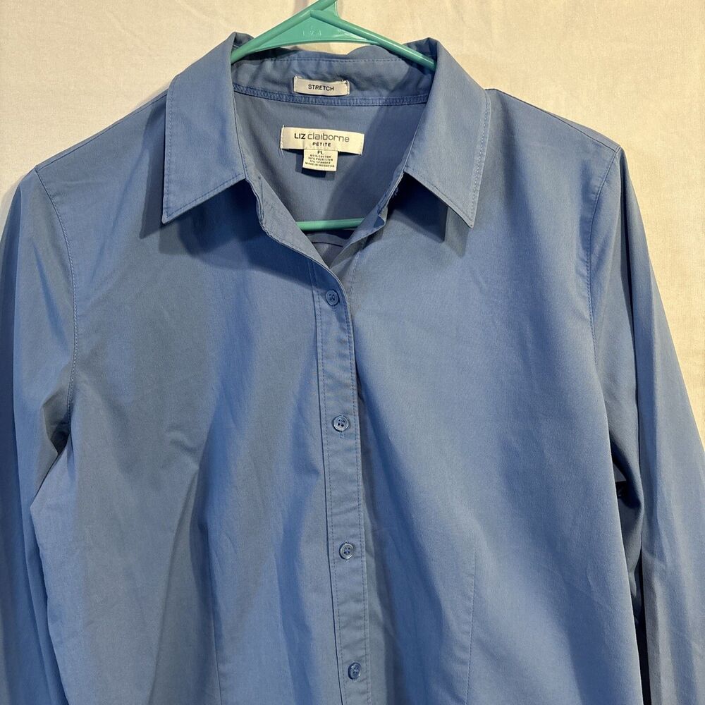 Lliz Claiborne Top PL Blue Long Sleeve Shirt